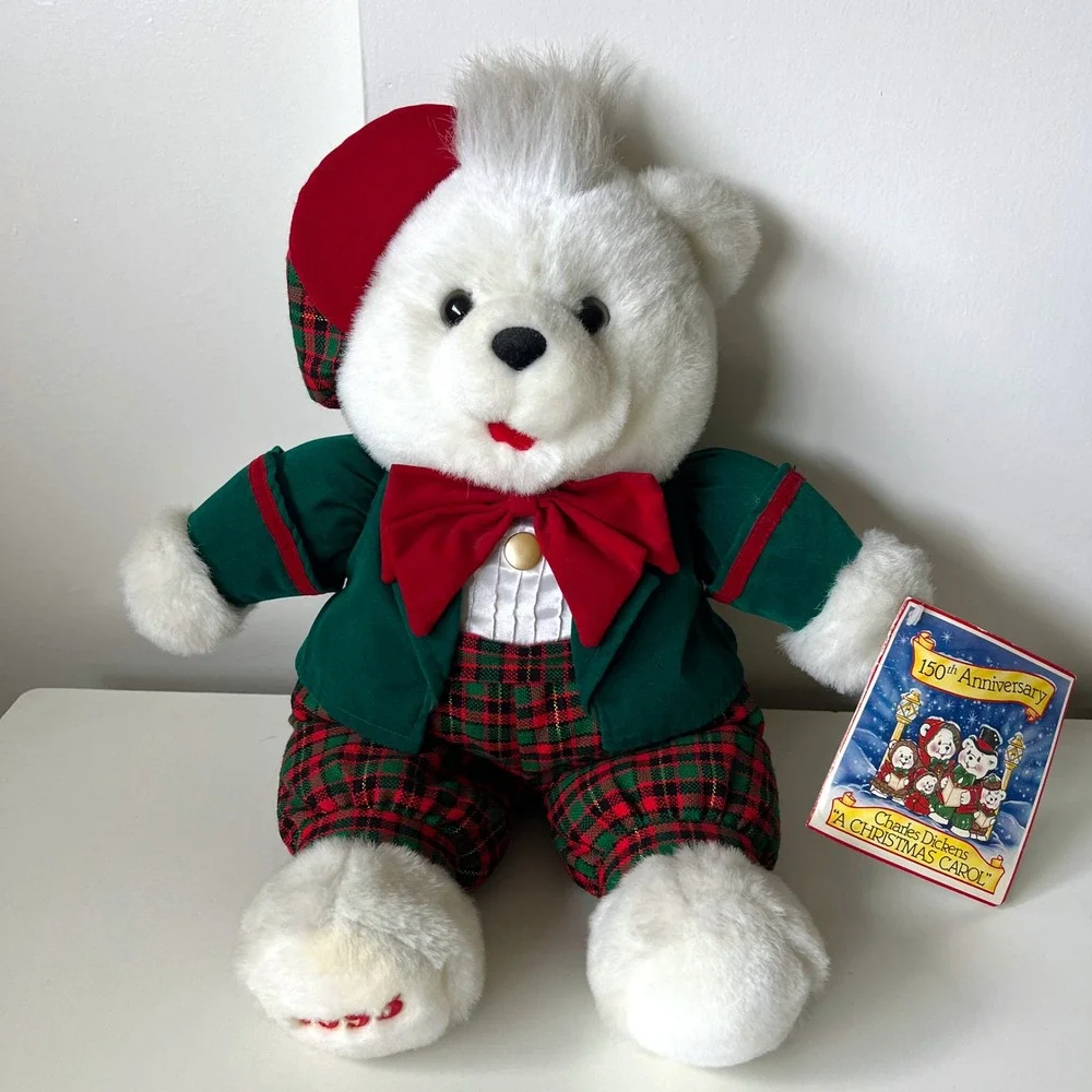 Kmart 1993 Christmas Carol 150th Anniversary Plush Bear w/ Tags 17
